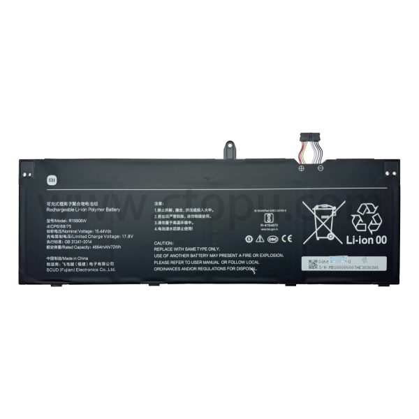 Laptop Battery R15B06W For Redmi Book Pro 15 2022 2023 15.44V 72Wh 4664mAh