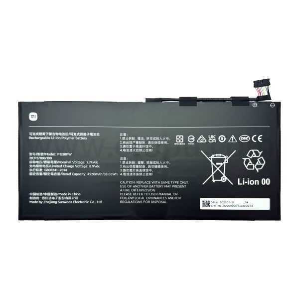 P12B01W New Original 38.08Wh laptop battery for Xiaomi Book S 12.4 MIT2205-AA